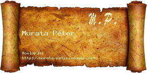 Murata Péter névjegykártya